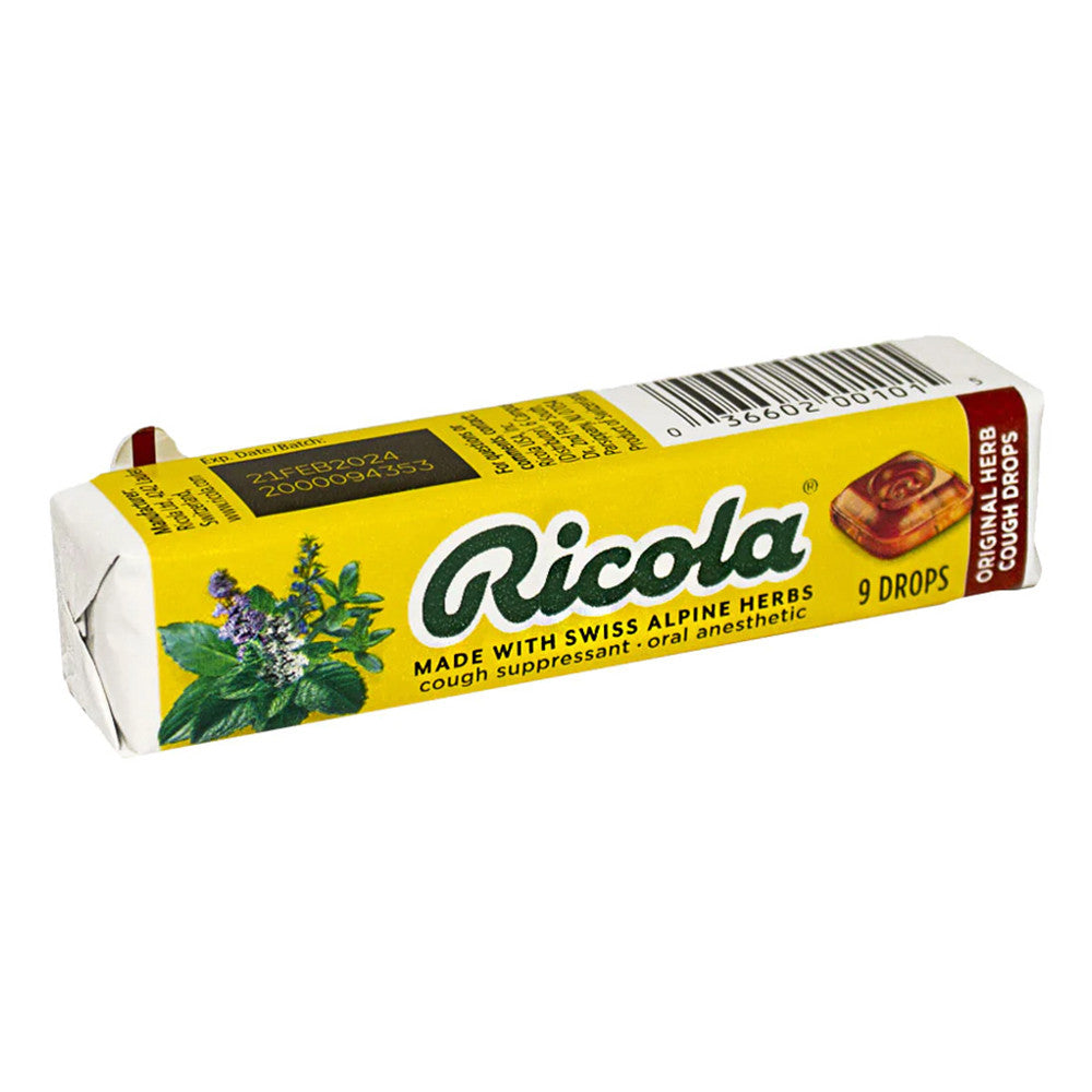 Ricola Original Natural Herb Cough Suppressant Throat Drops, 9 Ea